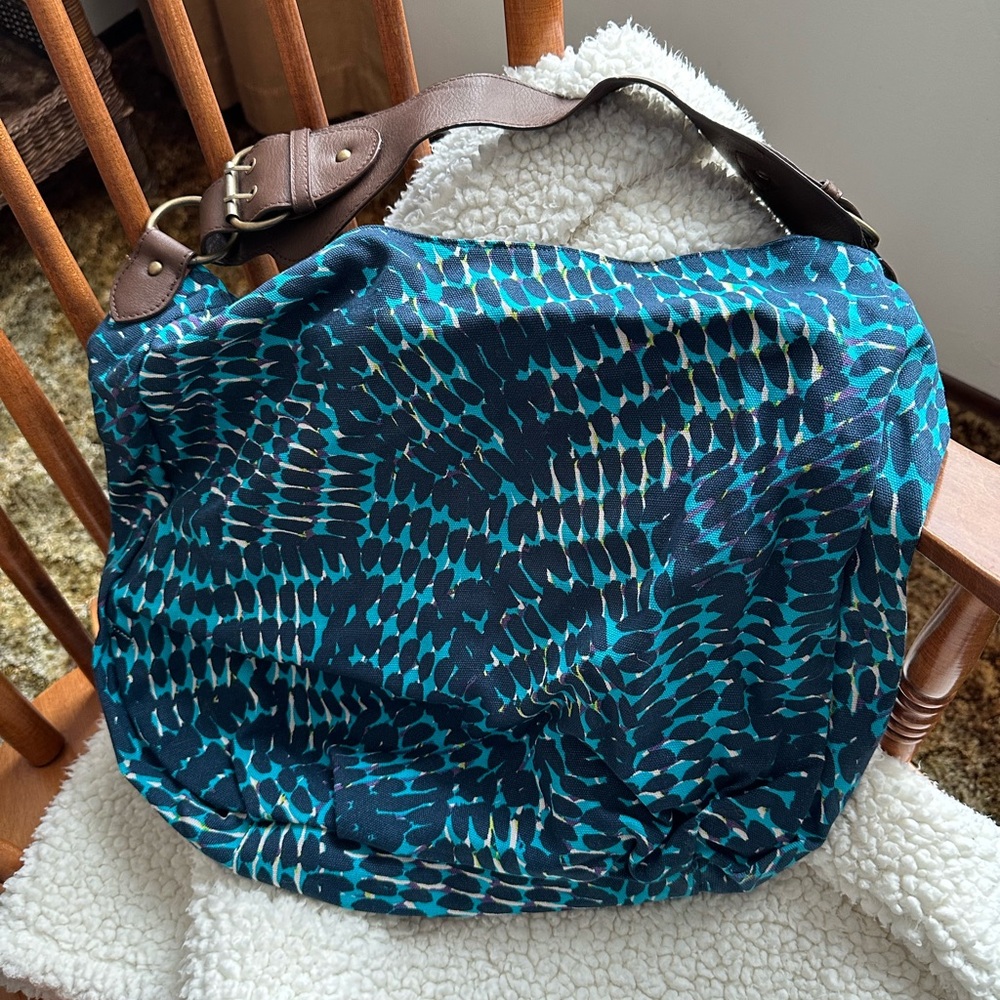 Old Navy Blue and Black Hobo Bag
